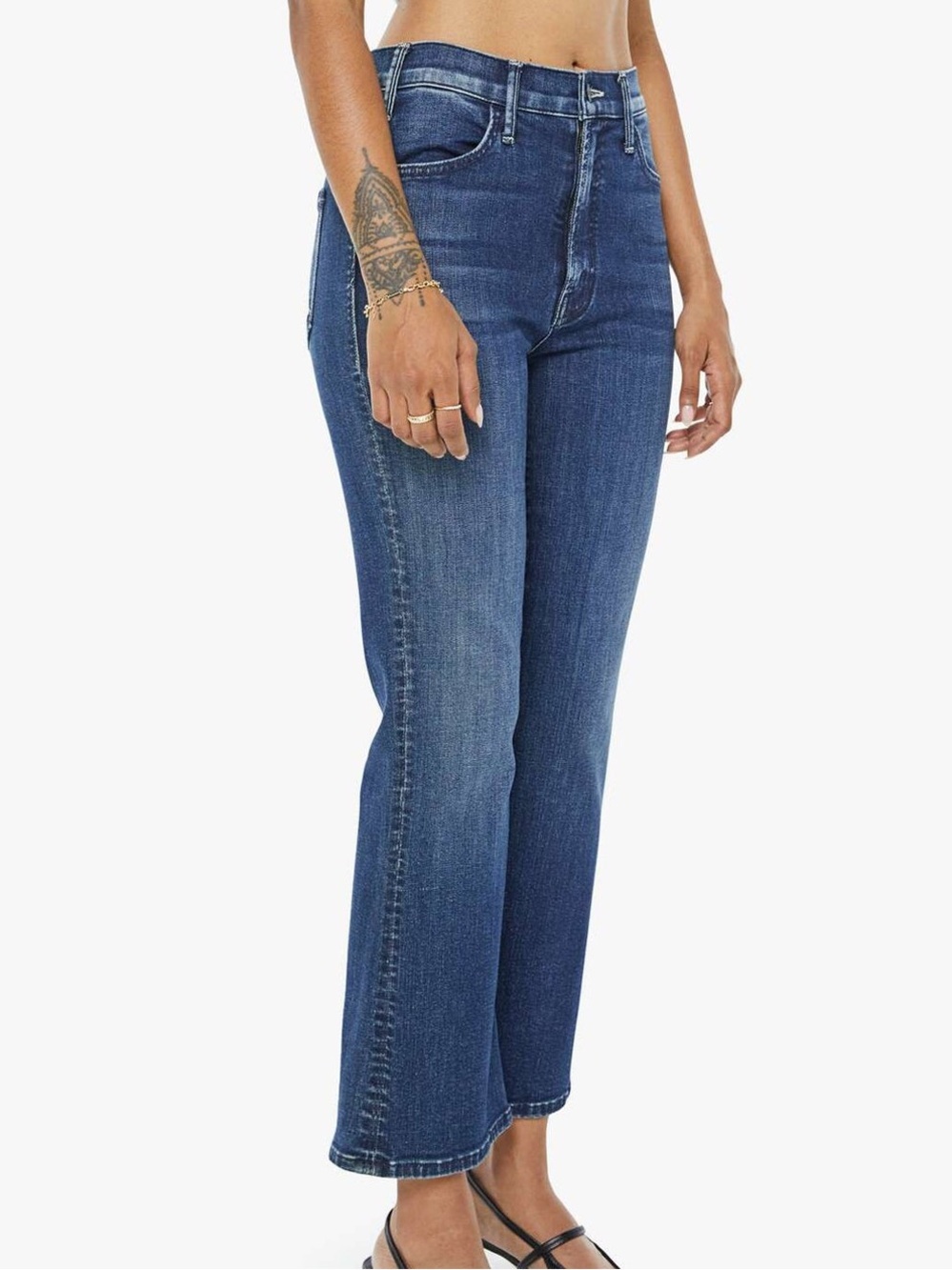 NWOT MOTHER Denim The Hustler Ankle Flare Jeans – Heirloom Blue